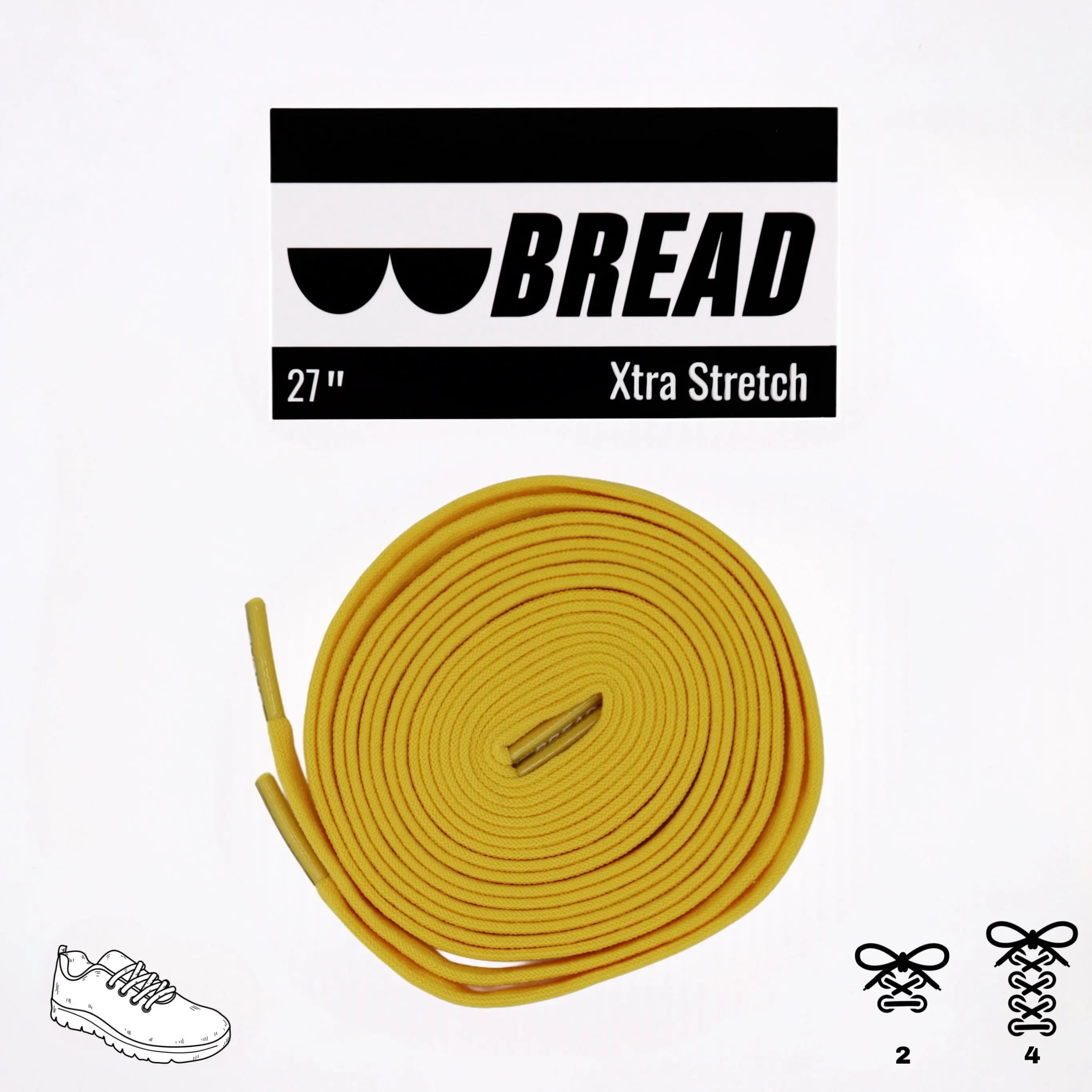 Bread Stretchy Laces - Corona Yellow