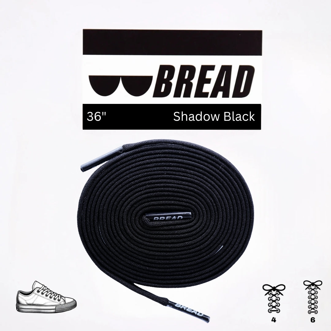Bread Stretchy Laces - Shadow Black