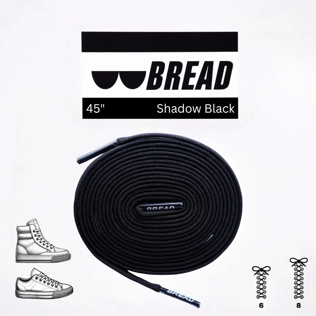 Bread Stretchy Laces - Shadow Black