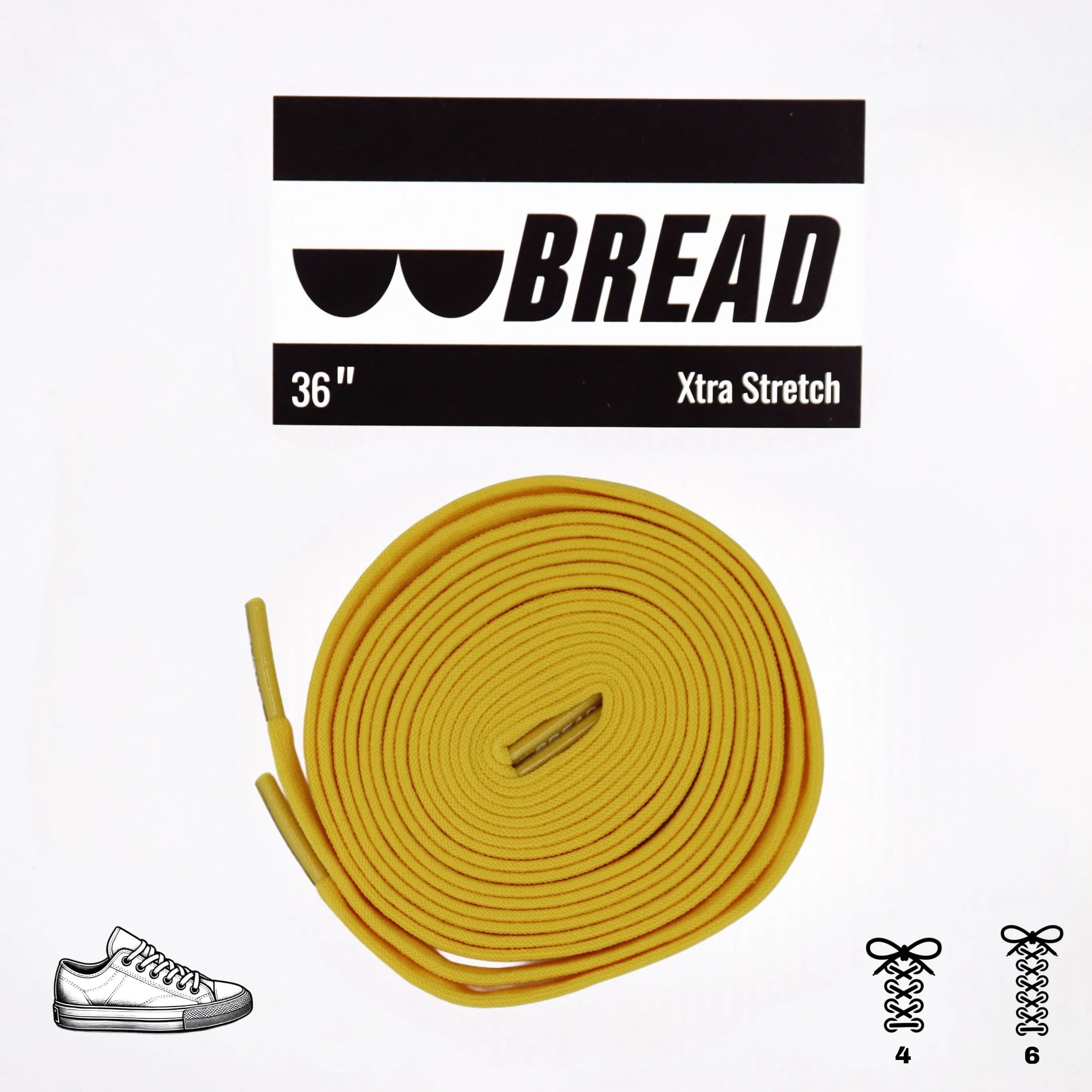 Bread Stretchy Laces - Corona Yellow