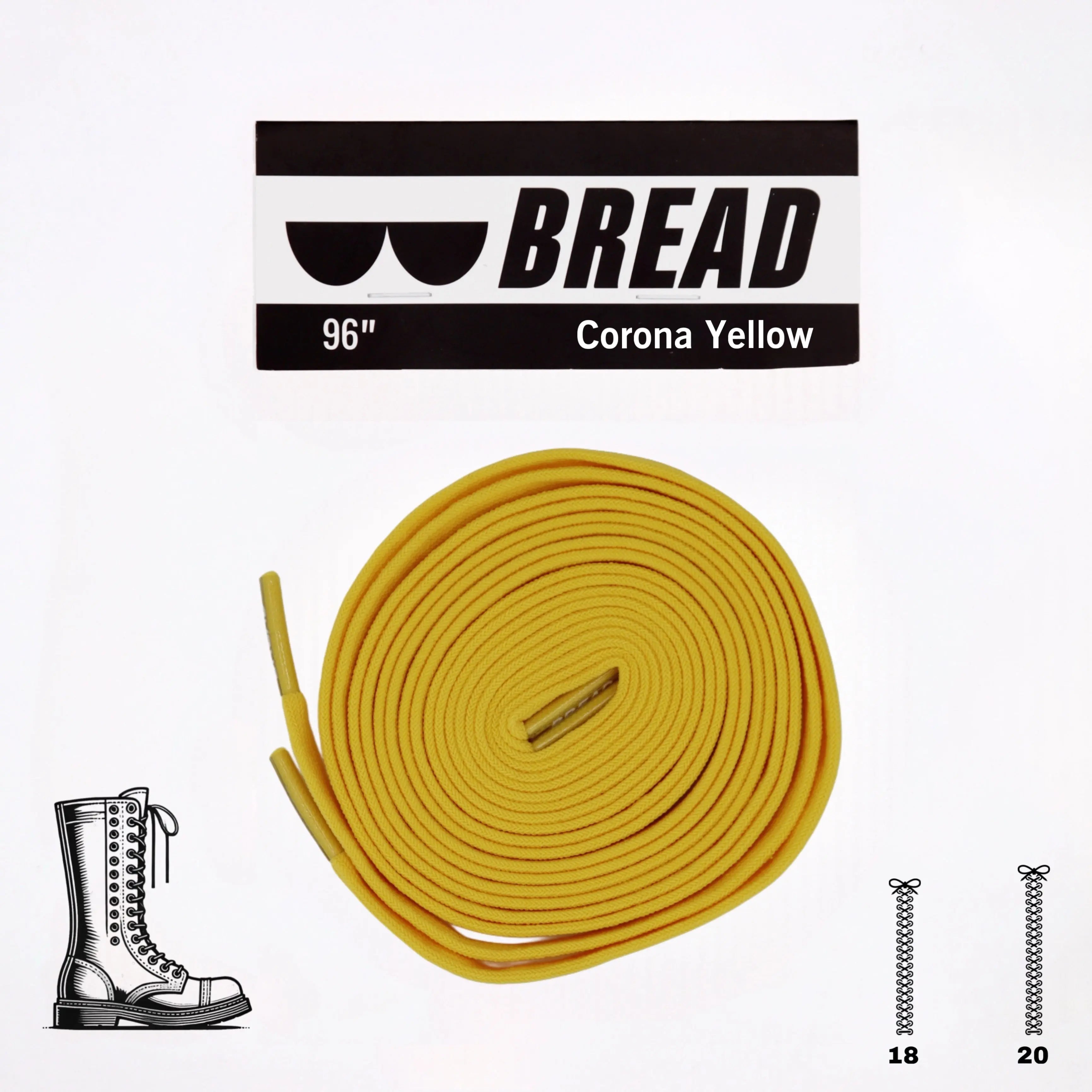 Bread Stretchy Laces - Corona Yellow